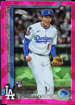 Roki Sasaki [Padparadscha Sapphire] #217 2025 Topps Chrome Baseball