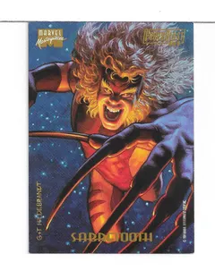 Sabertooth #PB8 1994 Masterpieces Powerblast Marvel