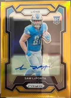 Sam LaPorta [Autograph Gold] #332 2023 Panini Prizm Football