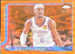 Shai Gilgeous-Alexander [RayWave Orange Refractor] #141 2025 Topps Chrome Basketball
