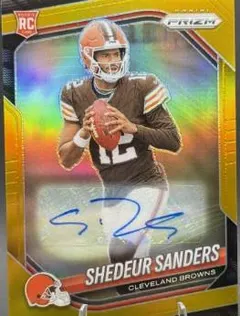 Shedeur Sanders [Autograph Gold] #302 2025 Panini Prizm Football