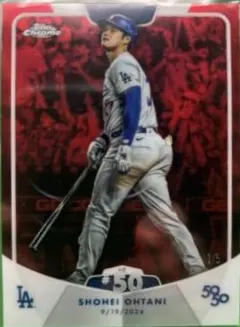 Shohei Ohtani [Logofractor Red] #1 2024 Topps Chrome Baseball