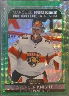 Spencer Knight [Emerald Surge] #204 2021 O Pee Chee Platinum Hockey