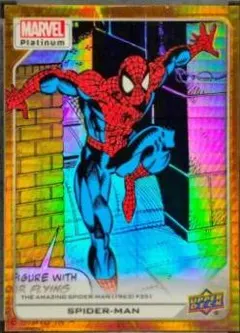 Spider-Man [Amber Crystals] #153 2023 Upper Deck Platinum Marvel