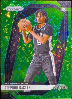 Stephon Castle [Fast Break Neon Green] #234 2024 Panini Prizm Basketball