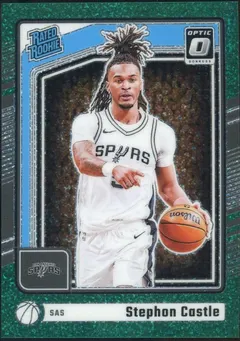 Stephon Castle [Green Sparkle] #254 2024 Panini Donruss Optic Basketball