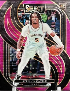 Stephon Castle [Neon Purple Pulsar Prizm] #175 2024 Panini Select Basketball