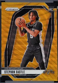 Stephon Castle [Wave Gold] #234 2024 Panini Prizm Basketball