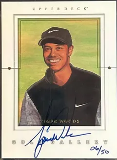 Tiger Woods #GG-TW 2001 Upper Deck Gallery Autograph Golf