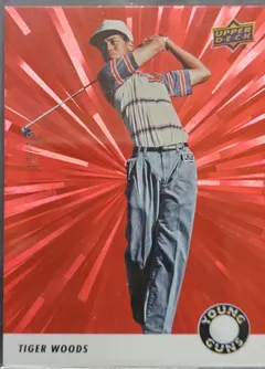 Tiger Woods [Outburst Red Retrospective Rookie] #131 2026 Upper Deck Golf