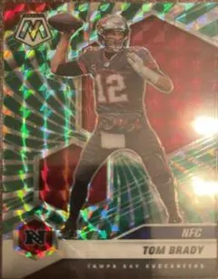 Tom Brady [Green Swirl Mosaic] #201 2021 Panini Mosaic Football