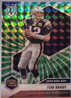 Tom Brady [Green Swirl Mosaic] #282 2021 Panini Mosaic Football