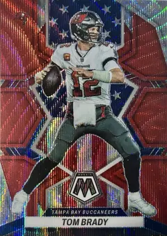 Tom Brady [Red Wave] #251 2022 Panini Mosaic Football