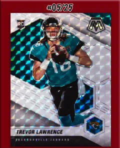 Trevor Lawrence [White Mosaic] #301 2021 Panini Mosaic Football