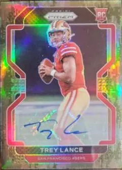 Trey Lance [Autograph Camo Prizm] #333 2021 Panini Prizm Football