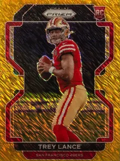 Trey Lance [Gold Shimmer] #333 2021 Panini Prizm Football