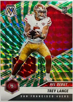 Trey Lance [Green Swirl Mosaic] #244 2021 Panini Mosaic Football