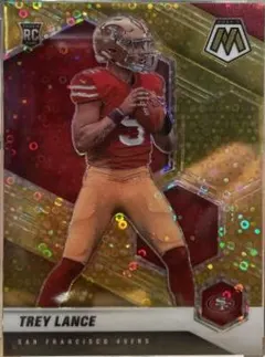 Trey Lance [No Huddle Gold Mosaic] #303 2021 Panini Mosaic Football