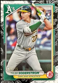 Tyler Soderstrom [Black Pattern] #15 2024 Bowman Baseball