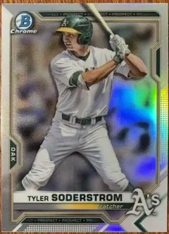Tyler Soderstrom [Refractor] #BDC-15 2021 Bowman Draft Chrome Baseball