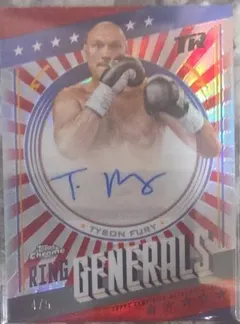 Tyson Fury [Red Refractor] #RGA-TF 2024 Topps Chrome Ring Generals Autograph Boxing