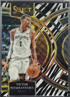 Victor Wembanyama [Zebra Prizm] #121 2023 Panini Select Basketball