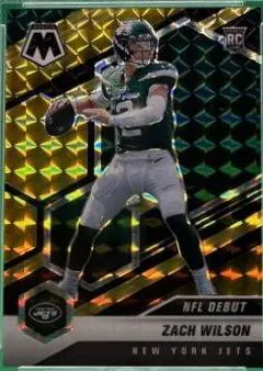 Zach Wilson [Choice Black Gold Mosaic] #302 2021 Panini Mosaic Football