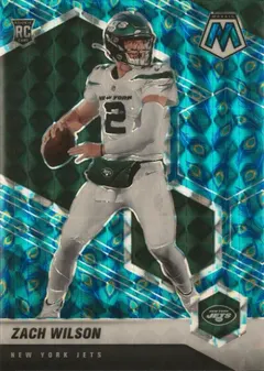 Zach Wilson [Choice Peacock Mosaic] #302 2021 Panini Mosaic Football