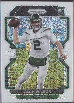 Zach Wilson [White Sparkle Prizm] #332 2021 Panini Prizm Football