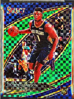 Zion Williamson [Green Prizm] #297 2019 Panini Select Basketball