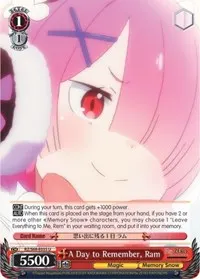 A Day to Remember Ram (Re:ZERO Memory Snow)