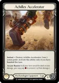Achilles Accelerator (Historic Pack 1 Blitz Deck: Dash) — Flesh & Blood TCG Card Value