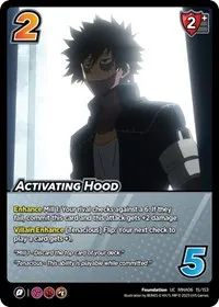Activating Hood (UniVersus: My Hero Academia: Jet Burn)
