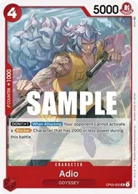 Adio (Pillars of Strength) — One Piece Card Game Card Value