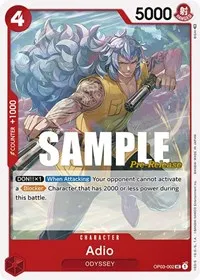 Adio (Pillars of Strength Pre-Release Cards) — One Piece Card Game Card Value