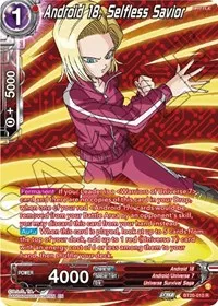 Android 18 Selfless Savior Silver Foil (Power Absorbed) — Dragon Ball Super CCG Card Value
