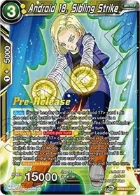 Android 18 Sibling Strike (Supreme Rivalry Pre-Release Cards) — Dragon Ball Super CCG Card Value