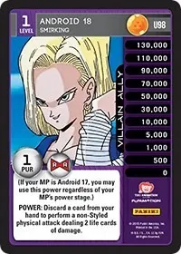 Android 18 Smirking (Panini: Evolution)