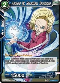 Android 18 Steadfast Technique (Universal Onslaught Pre-Release Cards) — Dragon Ball Super CCG Card Value