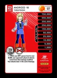 Android 18 Threatening Rainbow Parallel Foil (Panini: Evolution)