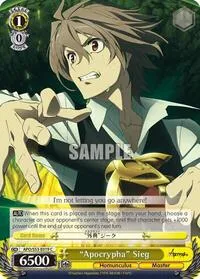 Apocrypha Sieg (Fate/Apocrypha) — Weiss Schwarz Card Value