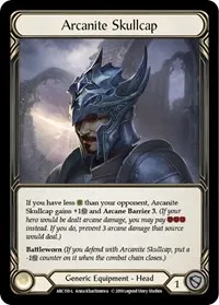 Arcanite Skullcap (Arcane Rising) — Flesh & Blood TCG Card Value