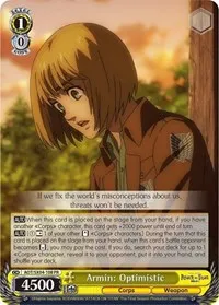 Armin Optimistic (Attack On Titan: Final Season) — Weiss Schwarz Card Value