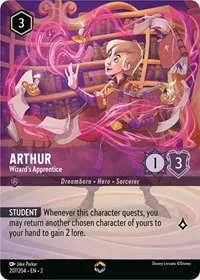 Arthur Wizards Apprentice Enchanted (Rise of the Floodborn) — Lorcana TCG Card Value