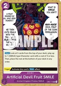 Artificial Devil Fruit SMILE (Romance Dawn) — One Piece Card Game Card Value