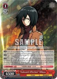 Awkward Affection Mikasa (Attack on Titan) — Weiss Schwarz Card Value