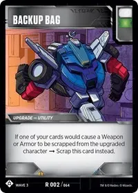 Backup Bag (War for Cybertron: Siege I)