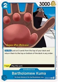 Bartholomew Kuma (Super Pre-Release Starter Deck 3: The Seven Warlords of the Sea)