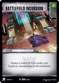 Battlefield Incursion (War for Cybertron: Siege II) — Transformers TCG Card Value