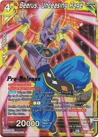 Beerus Unceasing Rage (Cross Spirits Pre-Release Cards)